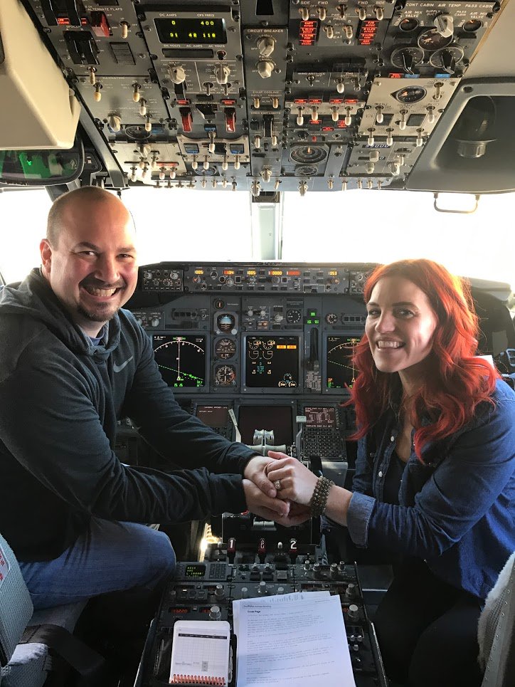 MCO's tweet photo. Meeting on a Southwest flight neither were supposed to be on, Rocky &amp; Michelle will soon be 💺 mates for life. ❤️ 📹: https://t.co/FtR3G4PScA https://t.co/3zOWoPutNf