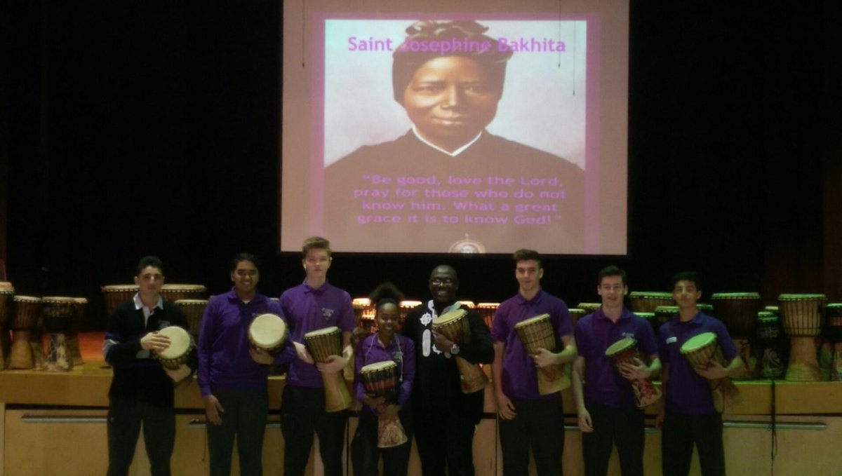 We ended our Black History Month with Baba Williams <a href="/drumsetal/">drums</a> St. Josephine Bakhita, from Slave to Saint presentation.