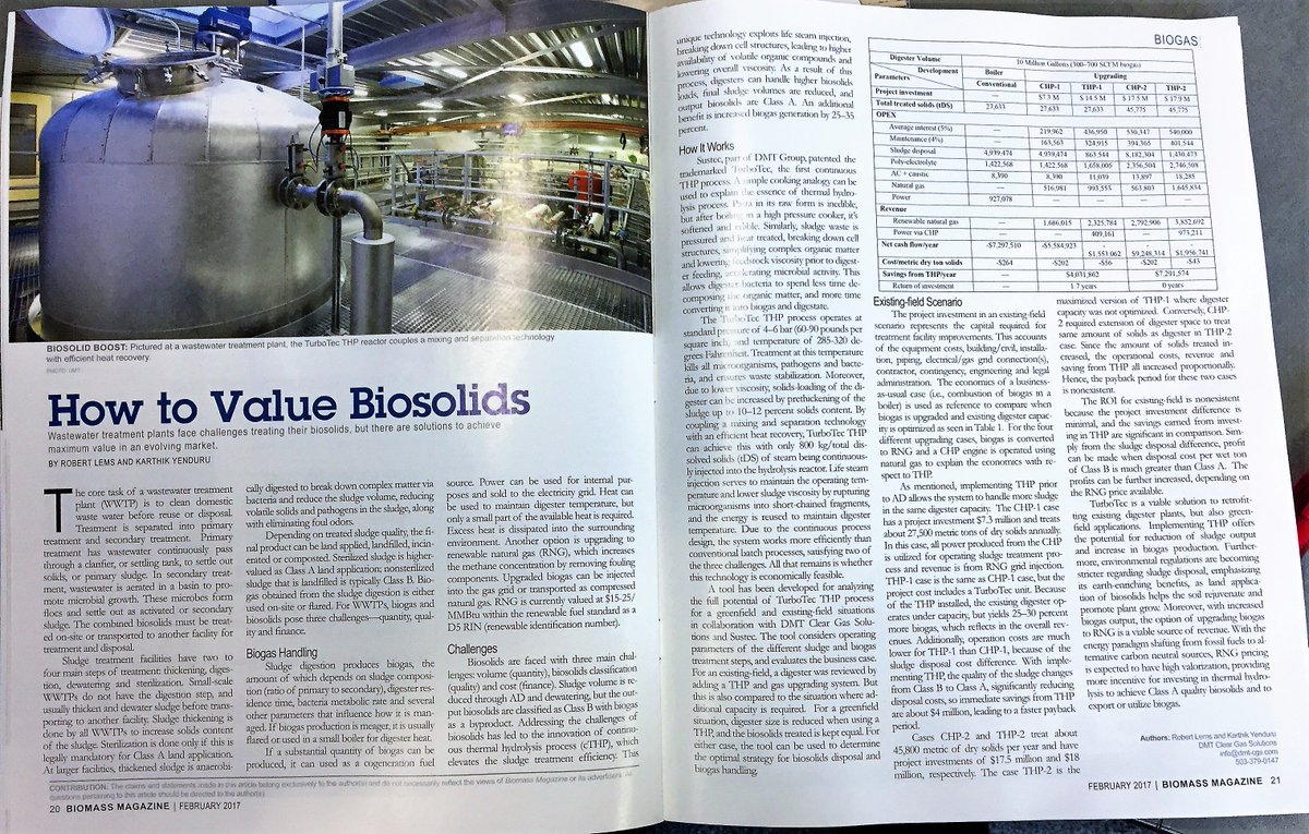dmt_cgs's tweet photo. 'Starring' in @BiomassMagazine!
#resourcerecovery #biogas #digester #lessismore #loveclean #upgrading #solutions #heat #thermalhydrolysis https://t.co/rhHrbSnZef