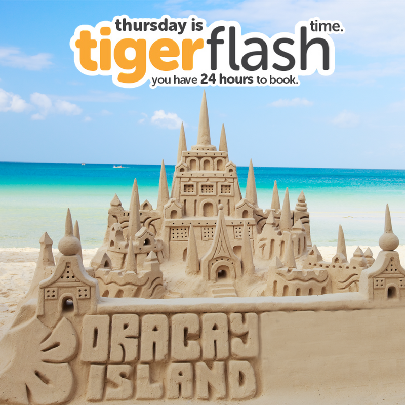 TigerairSG's tweet photo. Admire sandcastles at the Sand Lantern Festival on 30 March and 1 April. Fly to Boracay from $78*. More #Tigerflash: https://t.co/rO9t80eFjt https://t.co/JqJUpOguMi