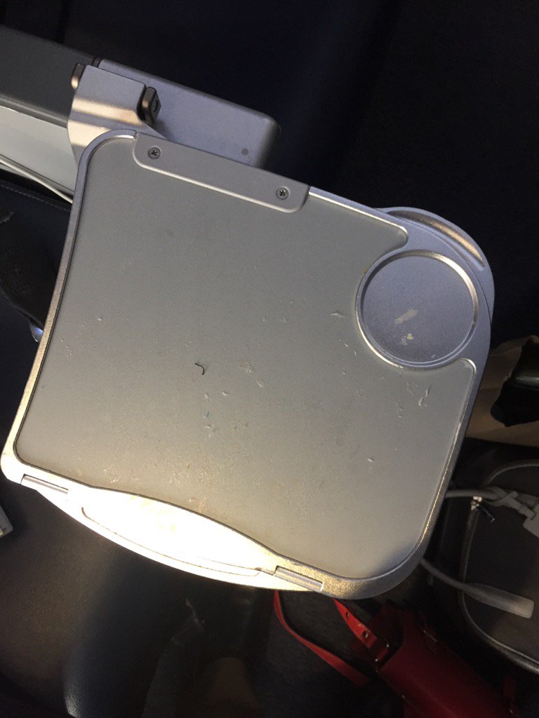 IoTthatMatters's tweet image. #united sucks. Thx for filthy tray. Attendant who cleaned grudgingly said takes too long to clean every flight. Huh?!