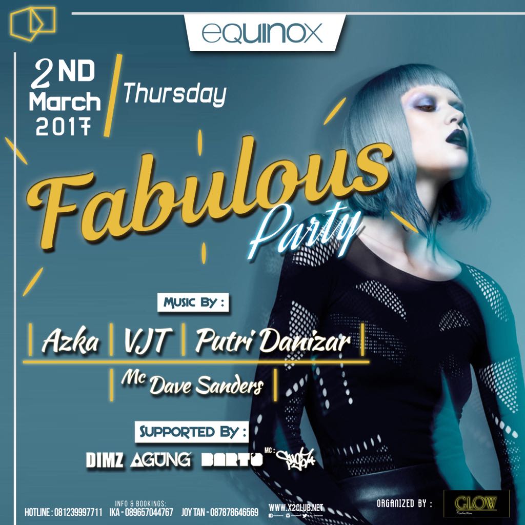 <a href="/JktProject/">Jakarta Project</a> TONITE, We invite you "FABULOUS PARTY" @equinoxjkt @_X2_ !! GuestList : GLOW Before 00.30, Join us