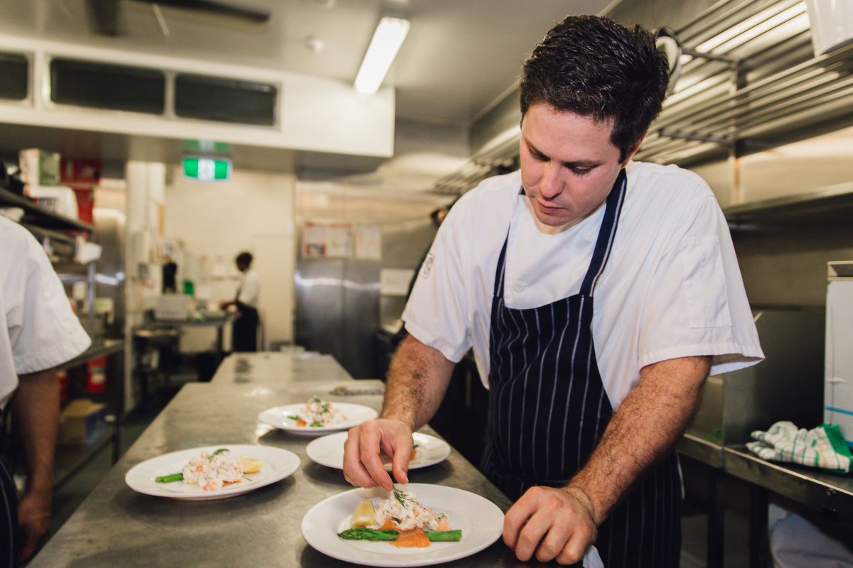 Head chef Lukas adding the finishing touches to perfection....