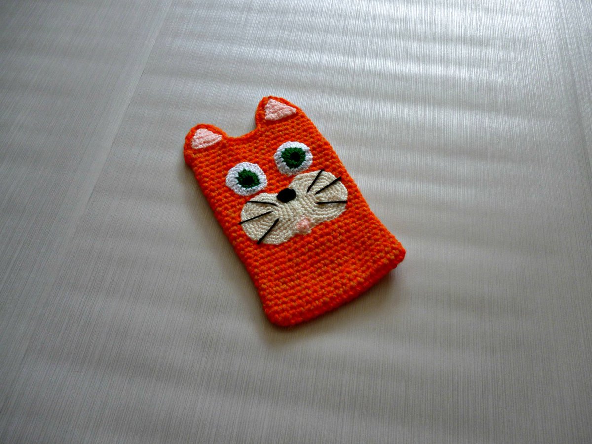 khaosandkismet's tweet image. crochet kindle cover, cat kindle cover, device cover, ginger cat,… tuppu.net/7bfb71b1 #UniquelySam #DeviceCover