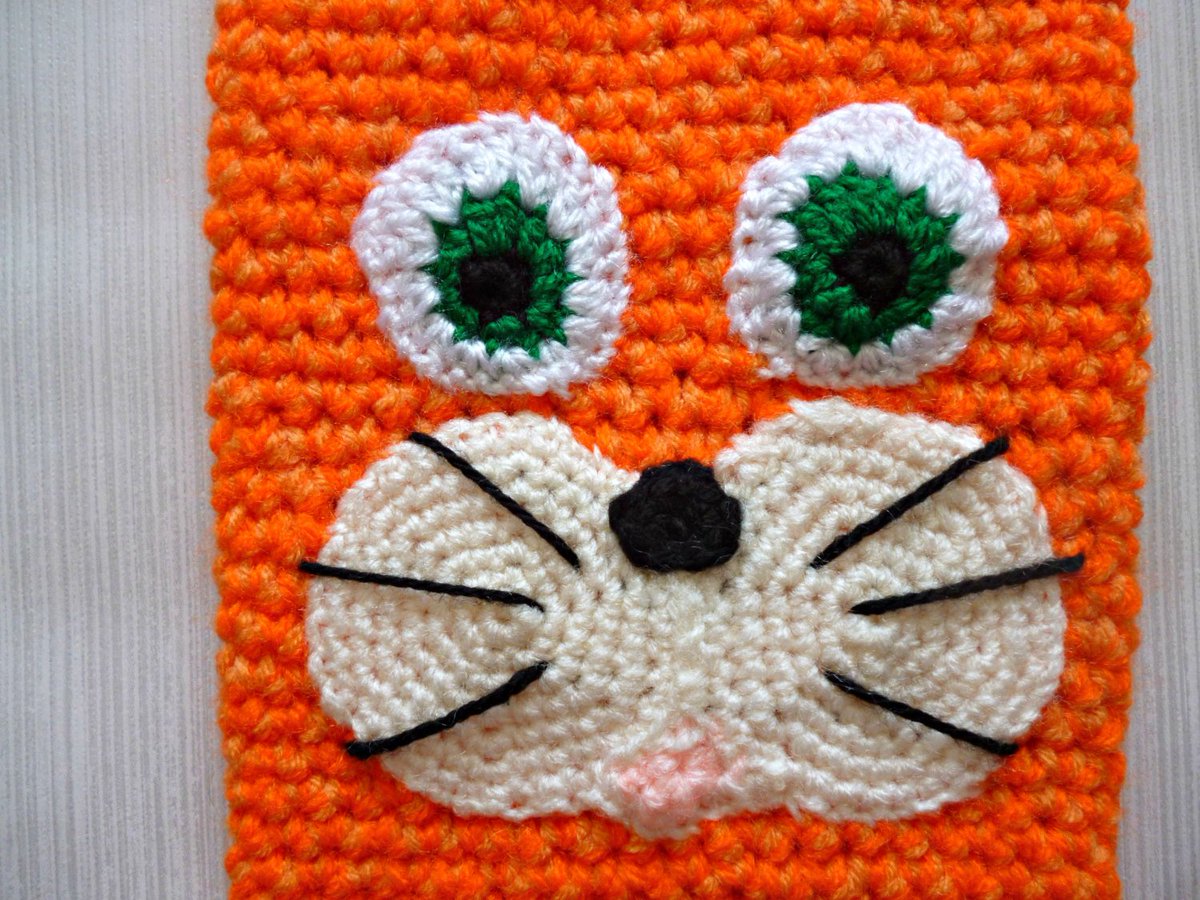 khaosandkismet's tweet image. crochet kindle cover, cat kindle cover, device cover, ginger cat,… tuppu.net/7bfb71b1 #UniquelySam #DeviceCover