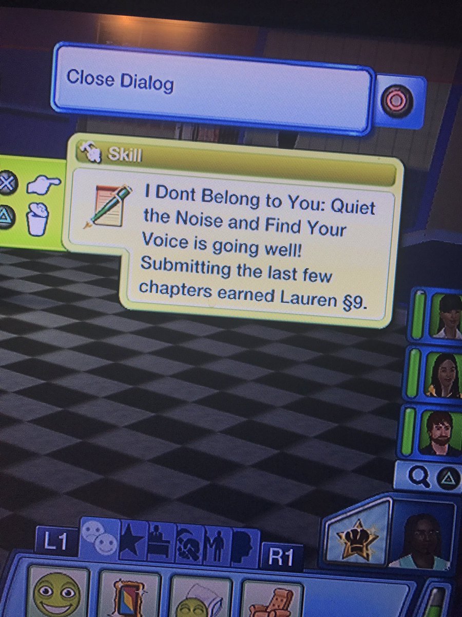 Mookaman's tweet photo. @KekePalmer So The Gag Is!!! My Sim Character Lauren Palmer Was Up All Night Writing Her Book. I Don't Belong To You. #BestSeller #IDBTY https://t.co/IW5djJ1JXH