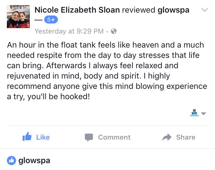 glowspanow's tweet photo. Heaven on earth. #domorenothing #getinthetank #happyfloater #glowspa #charleston #mtpleasant #float #sensorydeprivation https://t.co/bSkR6H77Pj
