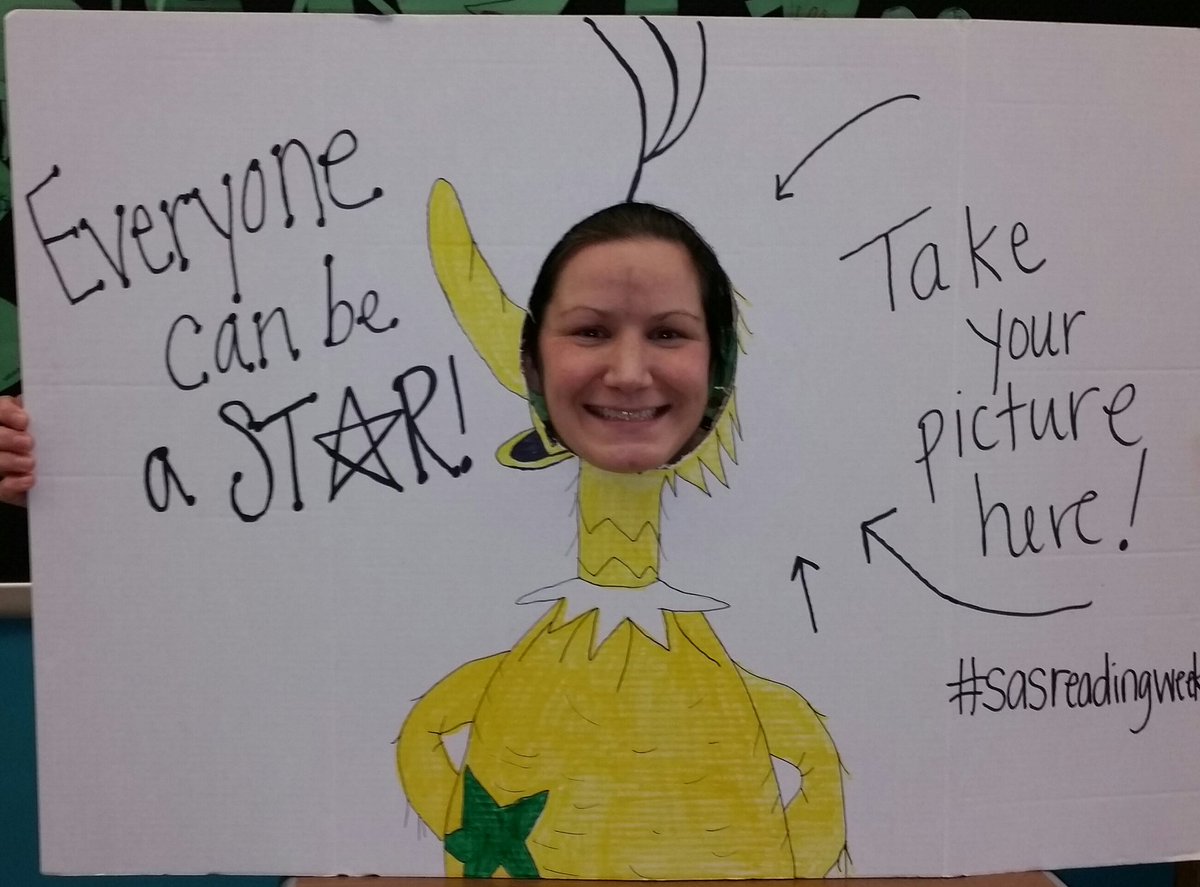 kristinmarie02's tweet image. Come see our door and be a STAR!! ☆ #sasreadingweek #ReadAcrossAmerica #DrSeuss