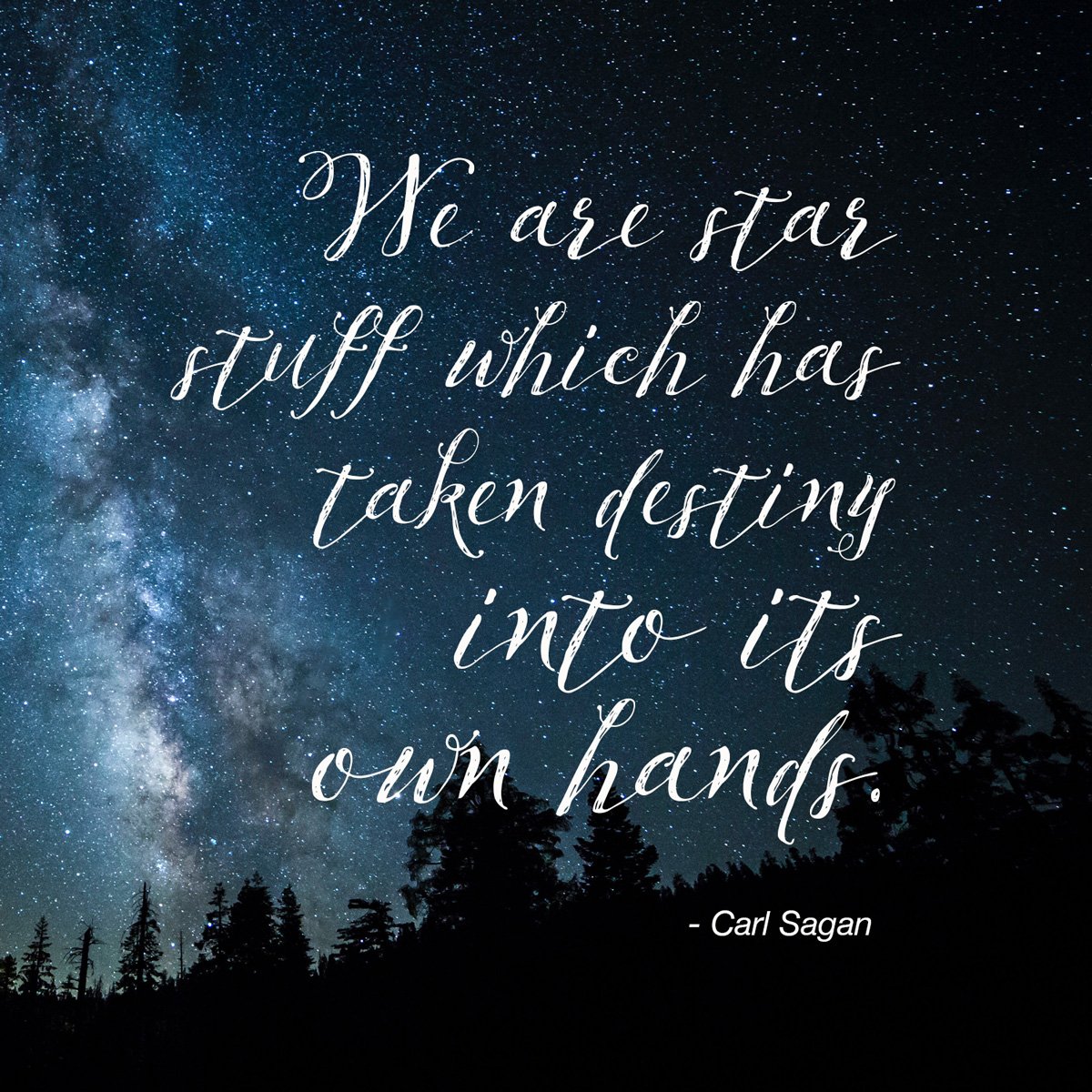 AGarrisonStudio's tweet image. Pretty words from the beautiful mind of Carl Sagan. A good thought for the day, any day. #starstuff #makeyourownmagic #writteninthestars