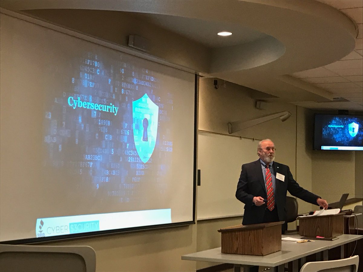 FamBizProject's tweet photo. We would like to thank Blair Looney from the BBB for discussing cyber security at our event today. #cybersecurity #familybusiness https://t.co/ActTQFPfJy