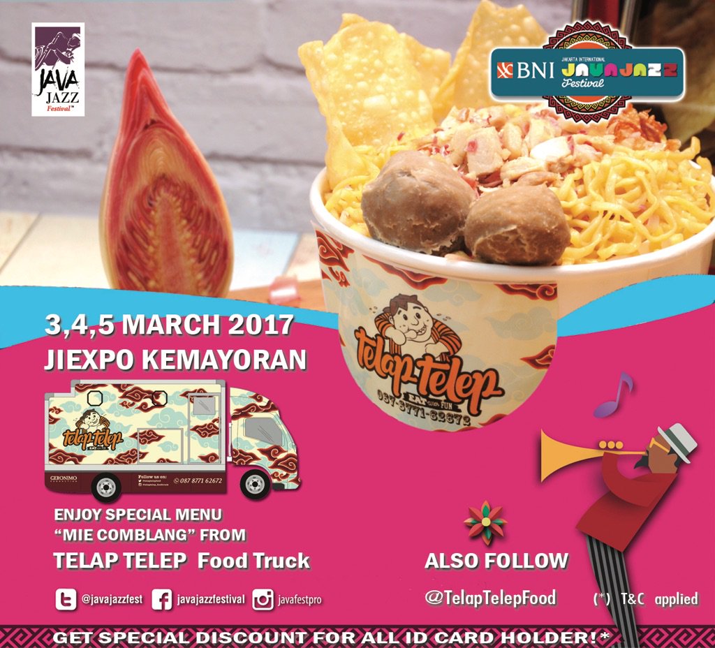 Java Jazz is back! 
Mampir dan temui juga Si Lahap di Java Jazz akhir minggu ini (3-5 Maret, 13.00-01.00). Ditunggu santapannya  😊🙏🏻