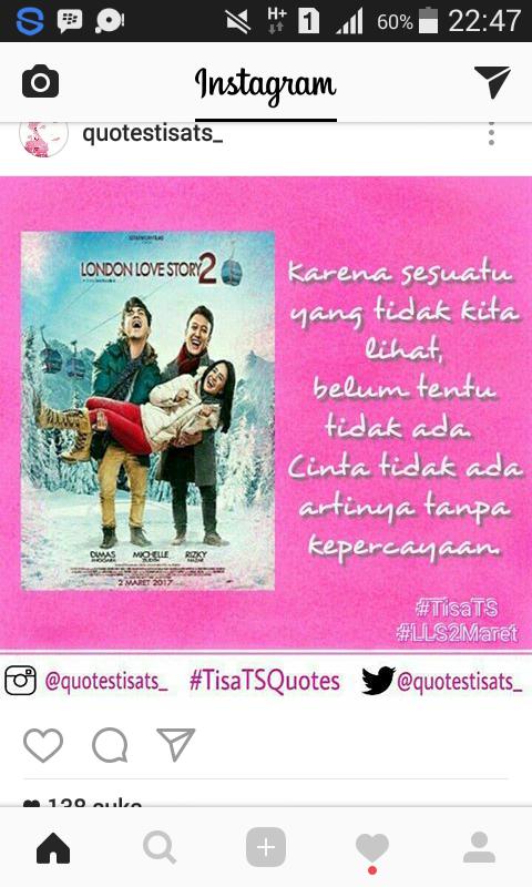 ekapus76's tweet photo. Yeayyy hari ini @londonlovefilm tayang,  siap baper baperan kita loly's @michelleziu @tisatspinkluv @QuotesTisaTS_ https://t.co/u0mS5gAAZo