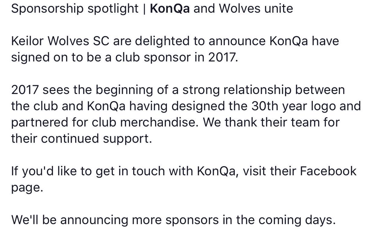 Sponsorship spotlight | <a href="/KonQaAU/">KonQa Teamwear</a> and Wolves unite

#OneClubOneFamily #KW30
