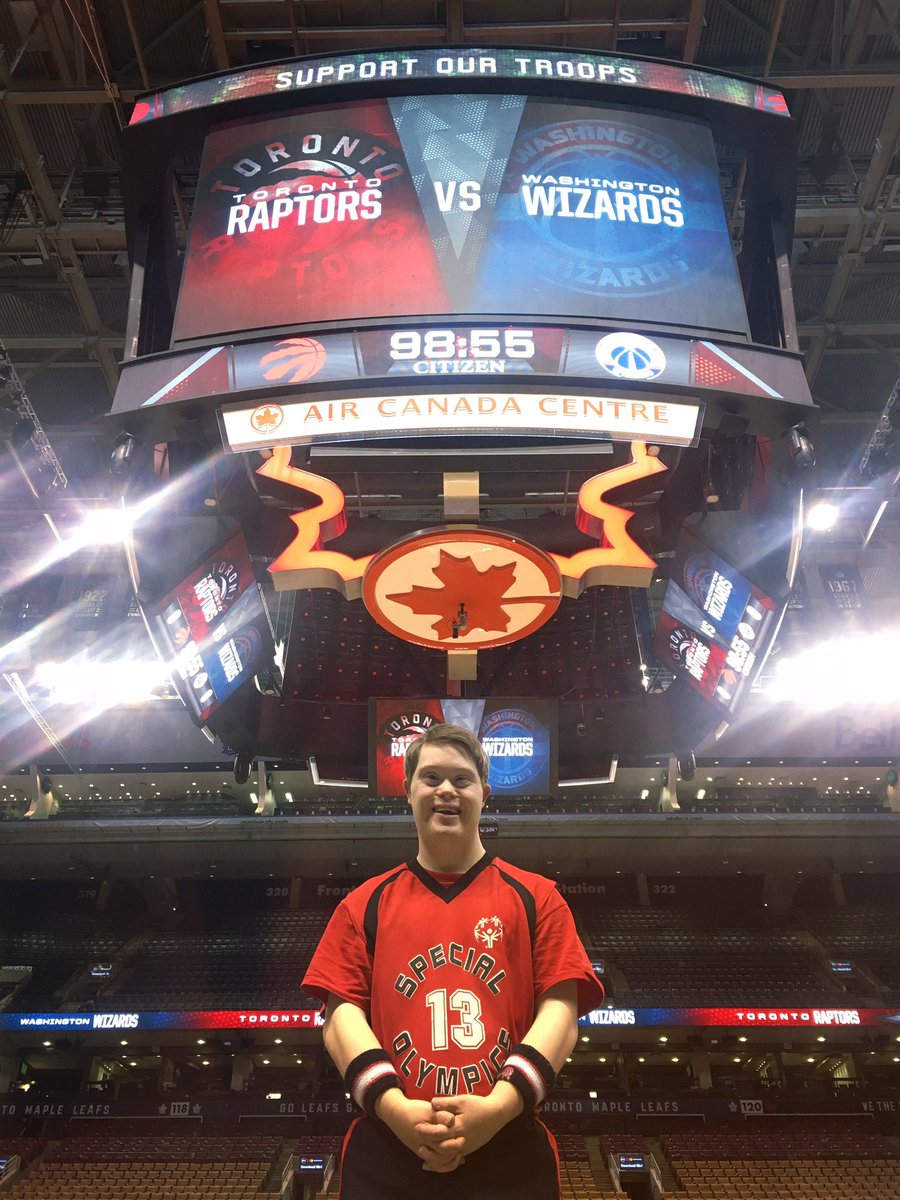 Thanks <a href="/Raptors/">Toronto Raptors</a> for letting us play on your court. What a night for <a href="/SOOntario/">Special Olympics Ontario</a> Basketball! #WeTheNorth