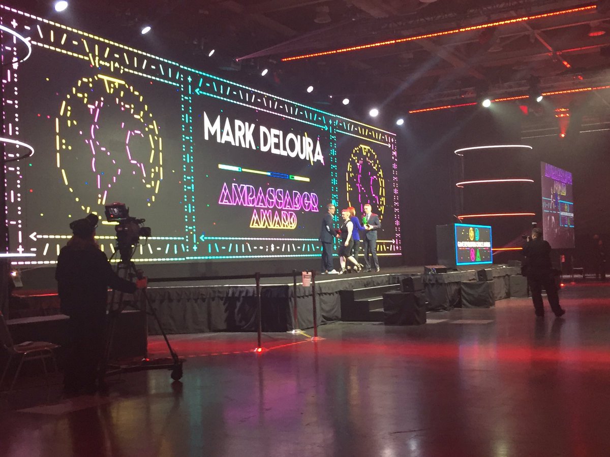 Thank you <a href="/markdeloura/">Mark DeLoura</a> for everything you've done for the Game Industry. Congrats on your Ambassador Award! #GDC17
