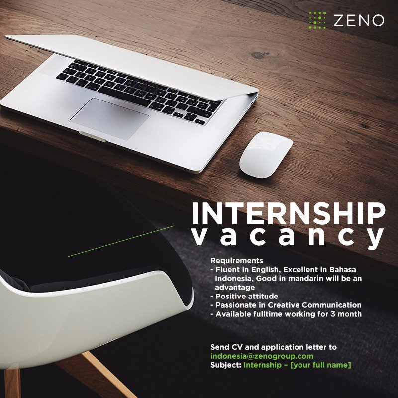 Calling all fearless communication enthusiast! #ZenoIndonesia is hiring PR &amp; Digital intern to join our #fearless team.