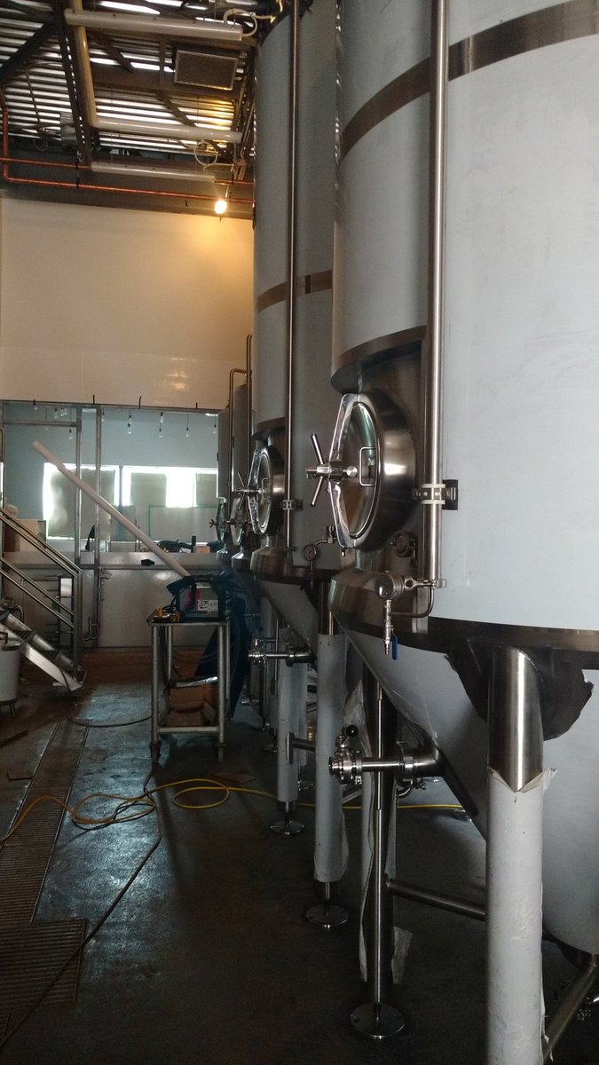 Well, guess it didn't snow this season so we covered our new tanks in white while we work. Protect these sweethearts for now. <a href="/MERITBrewing/">MERIT Brewing Co.</a>
