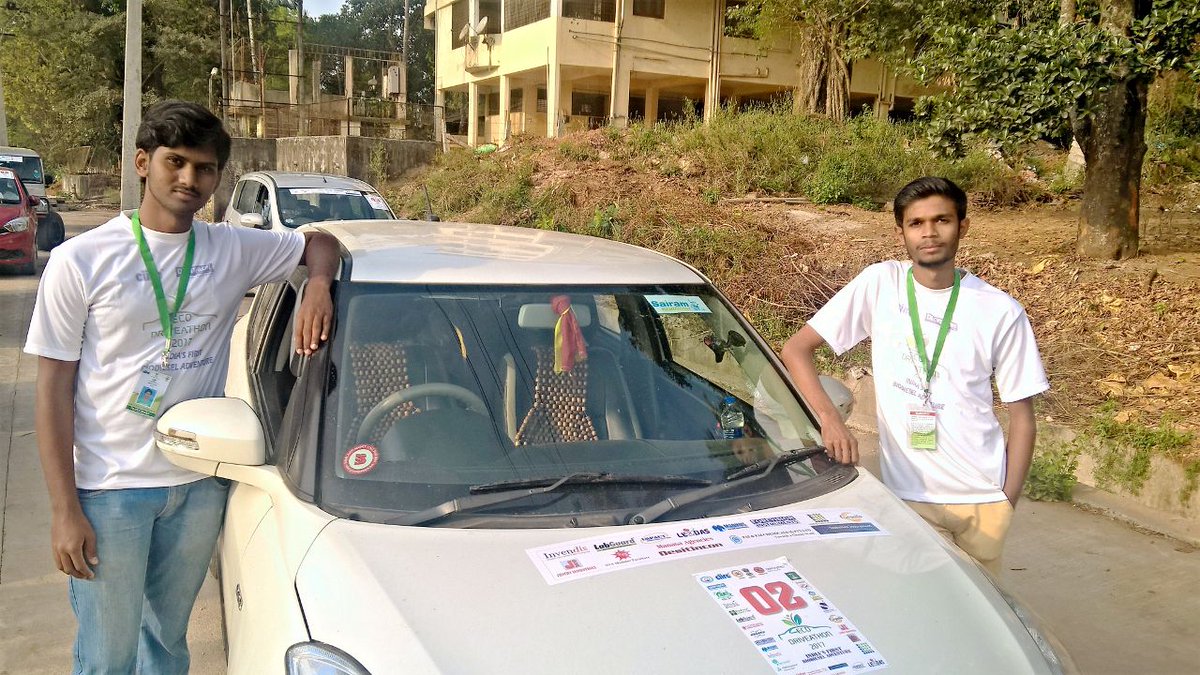 SairamBengaluru's tweet photo. Our team has secured THIRD position in the #ECO #DRIVEATHON 2017, India’s First #BioDiesel Adventure by #CIIRC 

#SwacchBharat #GoGreen #VTU https://t.co/EtxVXVj3E8
