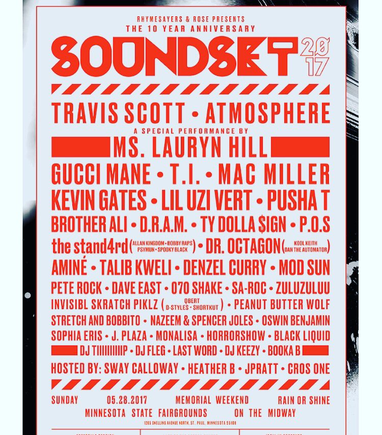 UMPG_ANZ's tweet photo. Huuuge news- the legends @horrorshowcrew are playing @soundset #2017 🙌 check out their new album #BardoState now!! https://t.co/Rlx0HWLuAW