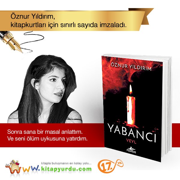 Öznur Yıldırım, kitapkurtları için sınırlı sayıda imzaladı.

İmzalı kitabı satın almak için: buff.ly/2mceuQ3