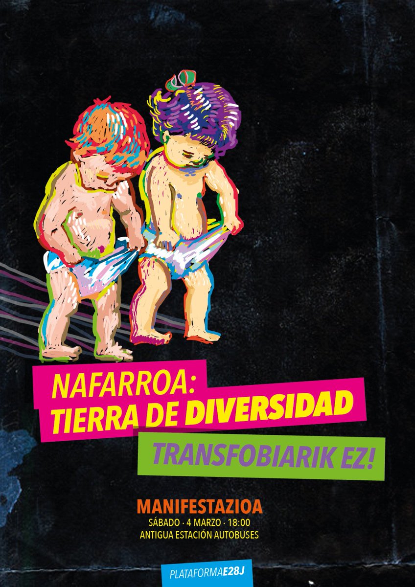 SareElkartea's tweet photo. Que no se niegue la realidad.
Por la dignidad y los derechos de las personas transexuales.
¡Os esperamos! https://t.co/UovxA3jAUD