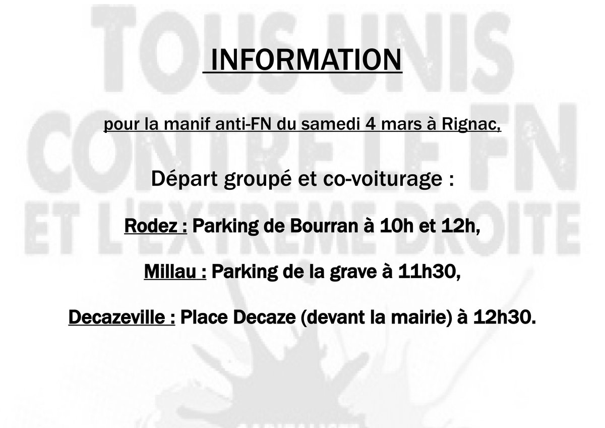 Nuitdeboutcc's tweet photo. #NuitDebout Et les infos pour les départs vers  ... - https://t.co/VKi6vYr3ED - #NonClassé https://t.co/ofOlKU93nu