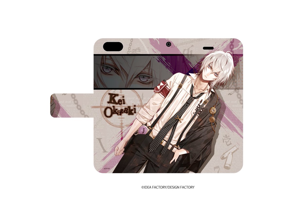 Collar×Malice」より好評発売中の岡崎 契の手帳型スマホケース、キャラ