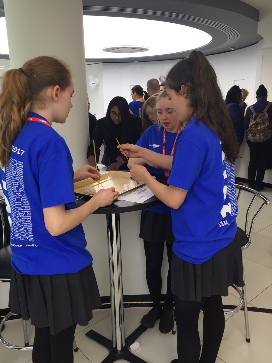 BMT_musteach's tweet photo. First task: build a tower to hold a marshmallow! @AnnHaydonSHS #united2017 @SurbitonHigh https://t.co/TzfXdwRybC