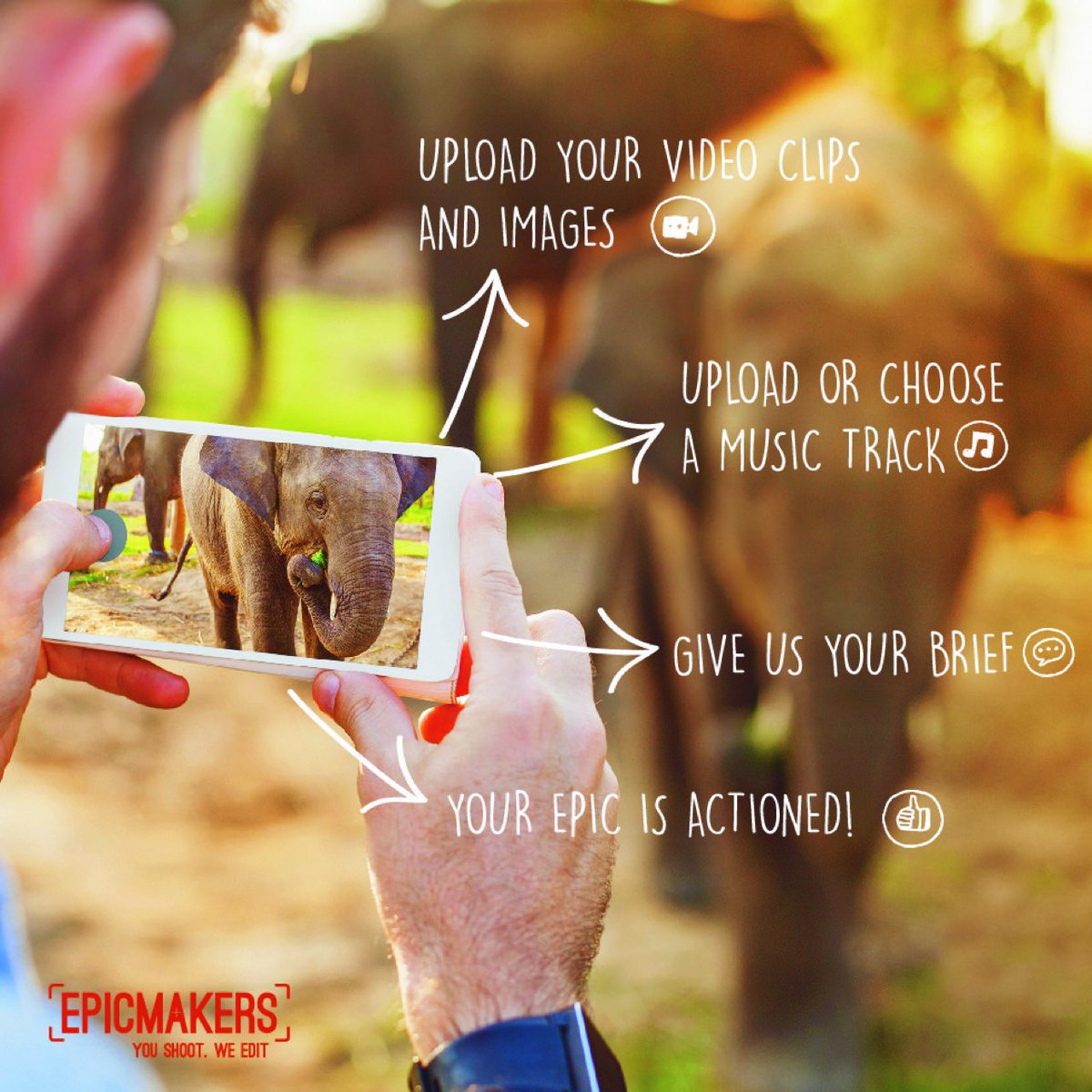 MakersEpic's tweet photo. Upload your footage. Choose a track. Give us your brief. &amp; your project will be actioned. It really is that simple. https://t.co/FGy8BfVBHa https://t.co/gVPxYL1U4c