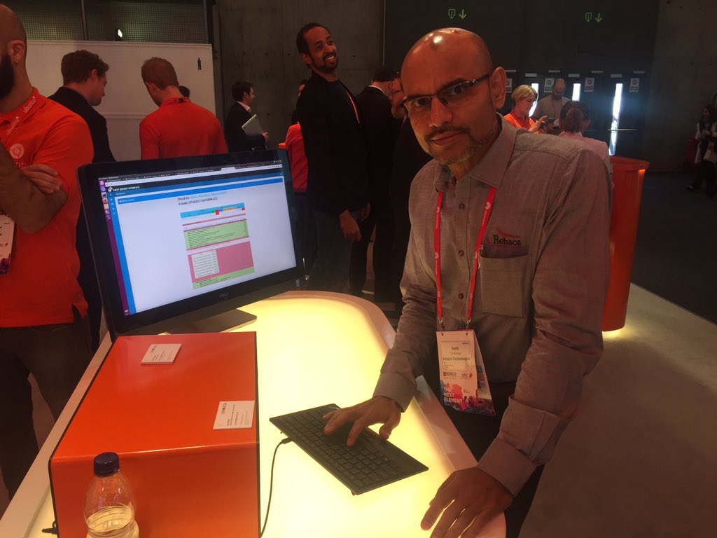 SamirChatt's tweet photo. At #MWC17 with @RebacaInc product launch, ABot https://t.co/1hEhjXxeln