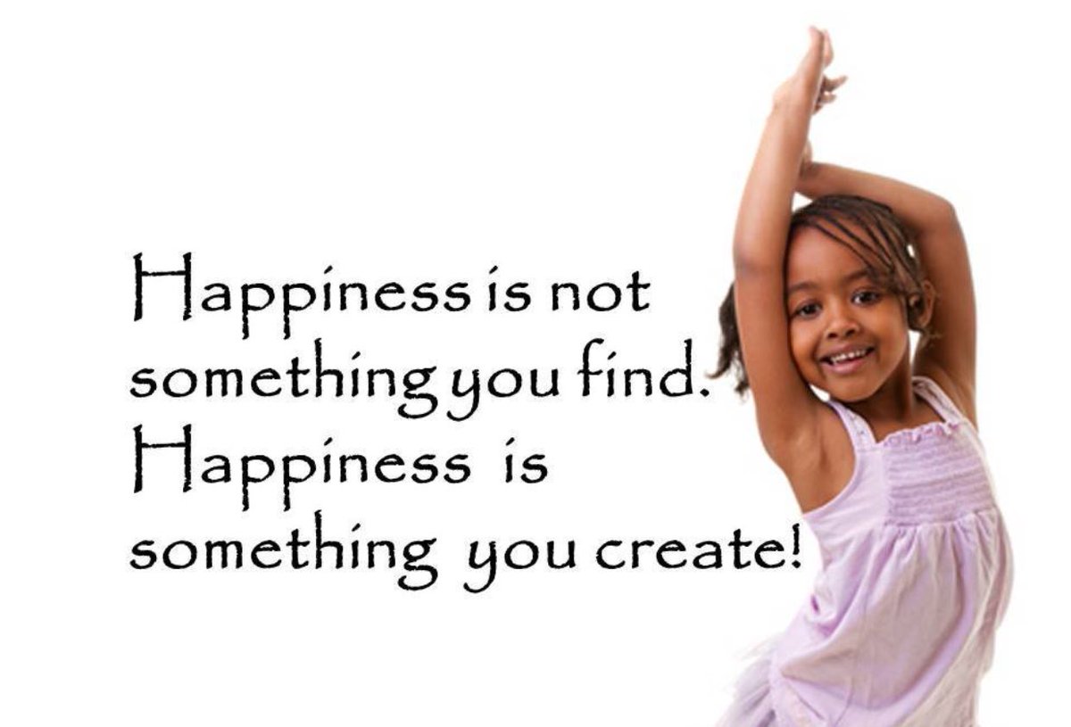 U create your own #happiness, u can't just find it. #create #JoyTrain #inspiration #wednesdaywisdom #Motivation @KariJoys @JanetNestor