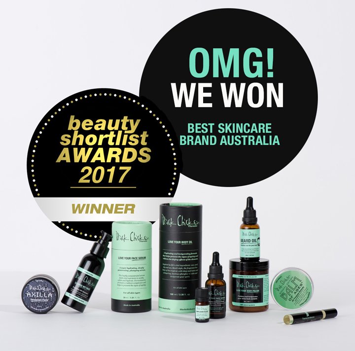 BlackChickenAU's tweet photo. We're beyond excited &amp; humbled 2 b awarded BEST SKINCARE BRAND AUSTRALIA by industry judges in this years @BeautyShortlist Awards #ThankYou https://t.co/ncezu4krR8