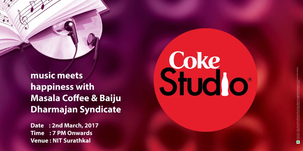 cokestudioind's tweet photo. Share the musical vibe with us today at NIT Surathkal. Like if you are excited for #CokeStudioAtNITSurathkal! https://t.co/bLJISS0Zwt