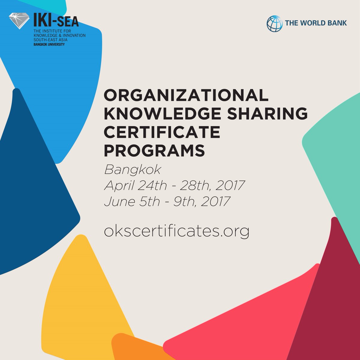 KimPgch's tweet image. .@ikisea #WorldBank and IKI-SEA certificate training in #OrganizationalKnowledge Sharing (OKS) learn more here: okscertificates.org