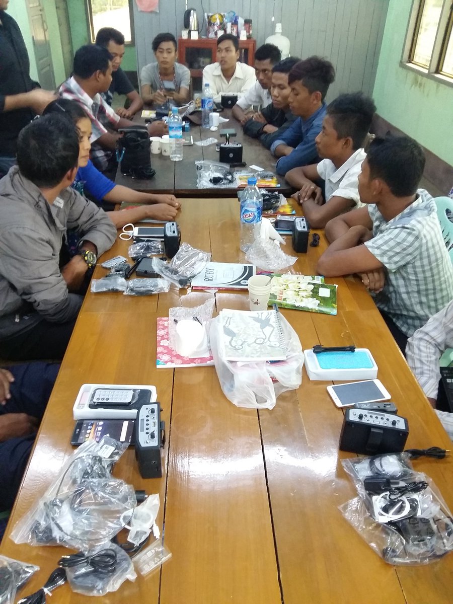 ONOWMyanmar's tweet photo. Technology kit unboxing for 22 #mobileagents #communityeducators #Myanmar https://t.co/NS8vECGFAC