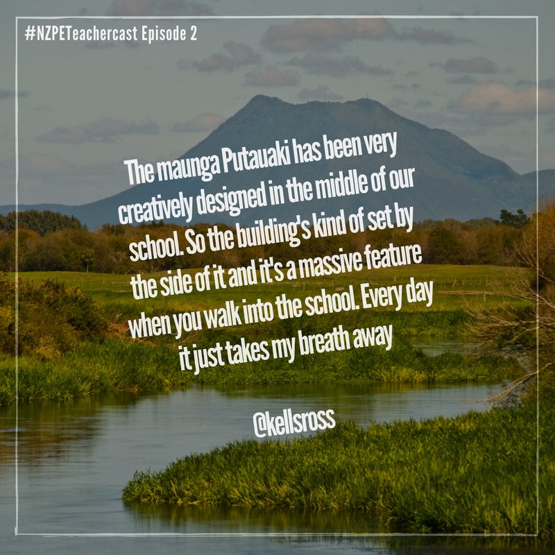 NZPEteacher's tweet photo. #nzpeteachercast episode 2 (Sept. 2016) with @kellsross - Modern learning environments at Tarawera High School https://t.co/cdbN0juhQf https://t.co/ZmxHJe2Fnx