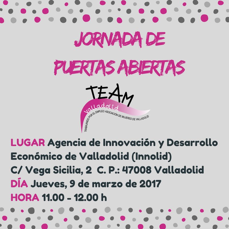 TEAMValladolid's tweet photo. ¿Quieres conocernos? Acércate #HazQueSuceda https://t.co/v7hpSxZuqZ