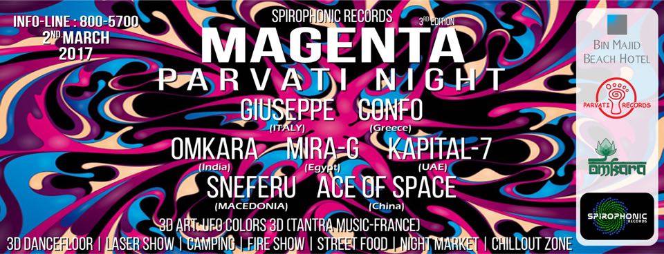 MagentaUae's tweet photo. people of the #uae 
WELCOME TO OUR MAGENTA PARVATI NIGHT !!! 

TODAY at BIN MAJID BEACH HOTEL in RAS AL KHAIMAH

#mydubai #dubai #event https://t.co/Ob8BZqcvS4