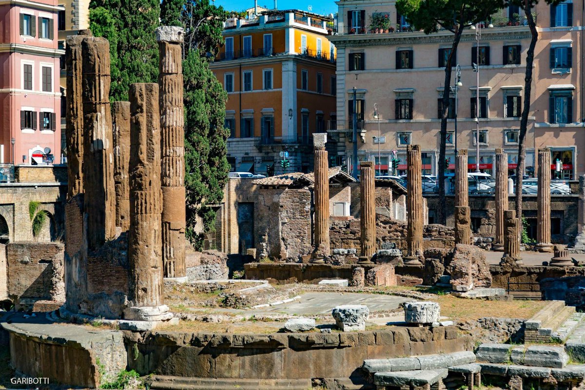 ROMA-One of four Roman temples at Largo Argentina, where Julius Caesar was assassinated on the Ides of March, 44 B.C.