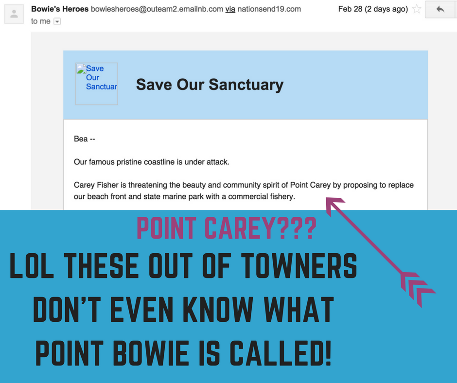 bespoke_le's tweet photo. @bowiesheroes Reel Locals know what Point Bowie is actually called! - and Reel Locals Know we need Reel Jobs NOW #reeljobsforbowie #oudi17 https://t.co/vc6wgnvJAe