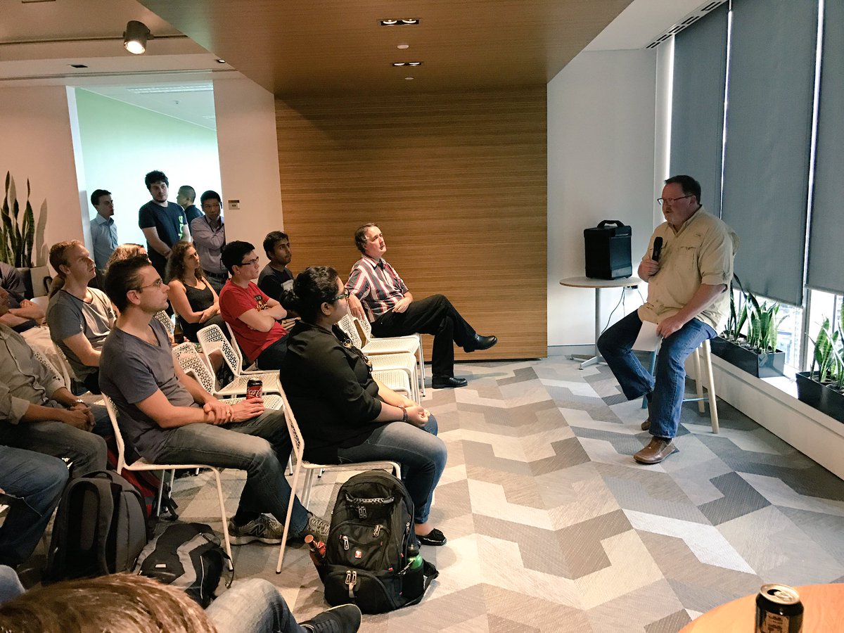 SydneyClouds's tweet photo. Ted Garrington from @servicenow USA speaking about the evolution on Site Reliability Engineering! #sydneyclouds #cloud #meetup #tech https://t.co/cVwhy6X89C