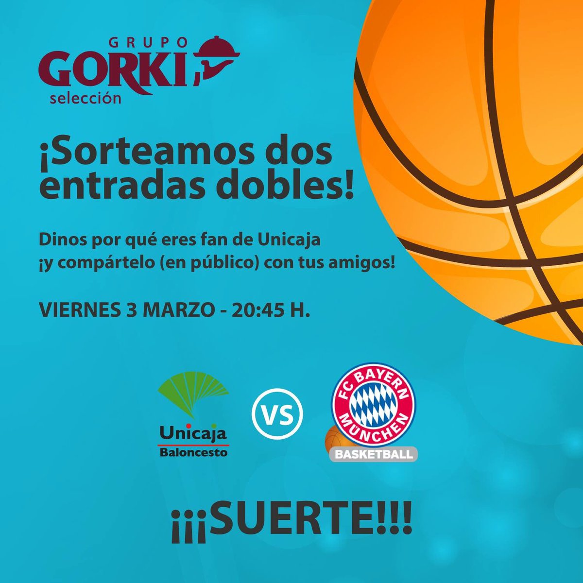 ¡SORTEAMOS DOS ENTRADAS DOBLES para <a href="/unicajaCB/">UnicajaCB</a>!
RT 👉🏻 para participar
💚💜#YosoydelUnicaja 

👉🏻 Sortemos el viernes a las 17:00 hs