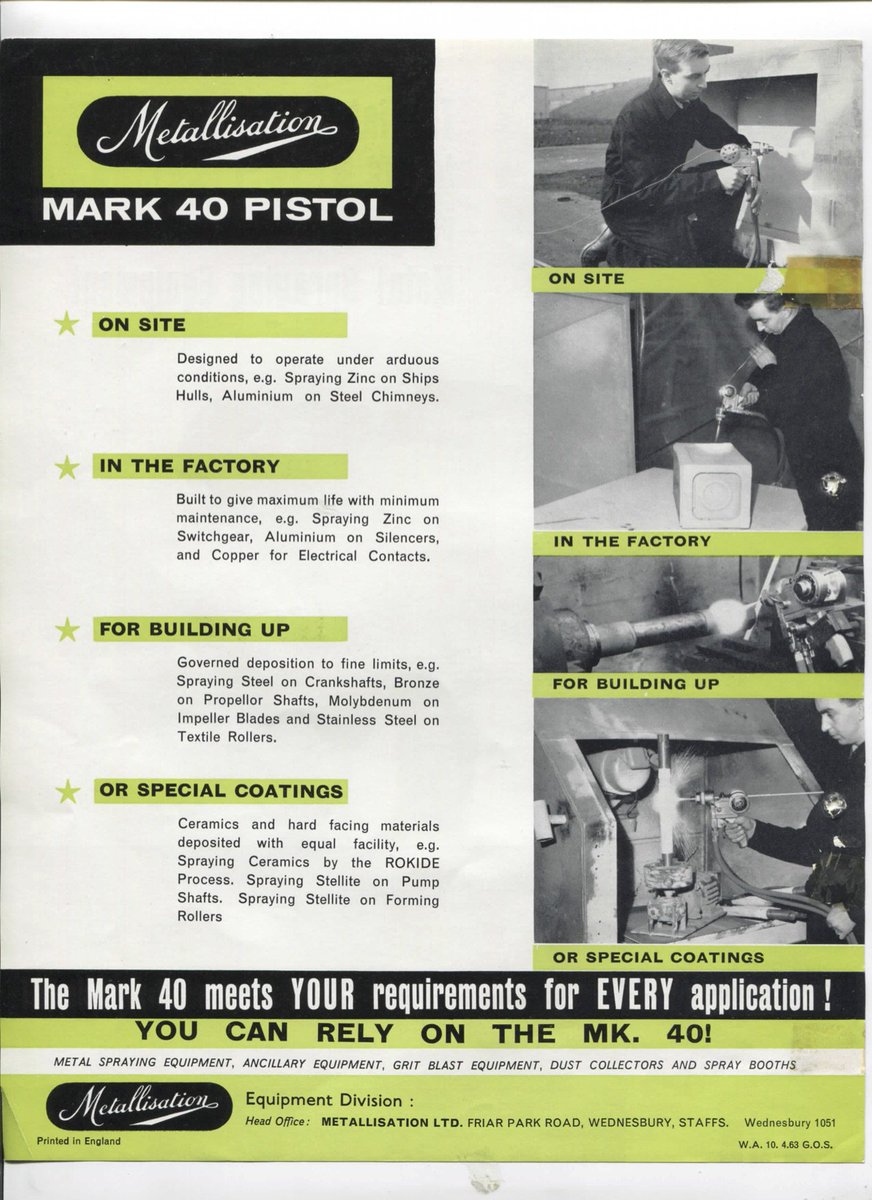 Metallisation's tweet image. #ThrowbackThursday to our 1963 promotional brochure for the launch of the MK40