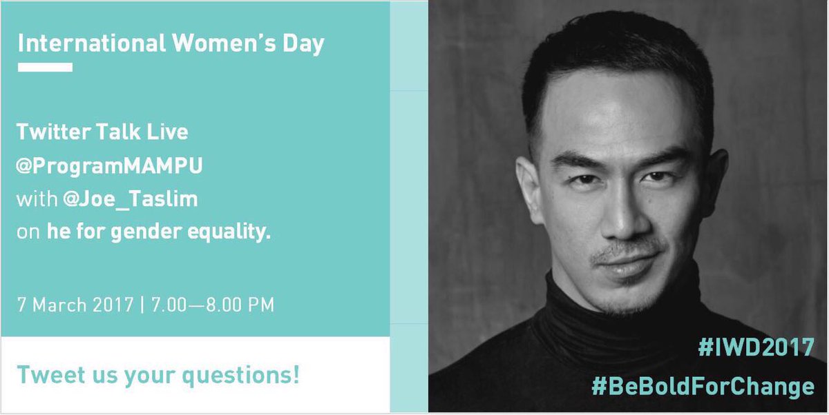 Joe_Taslim's tweet photo. Jika perempuan dan laki laki memiliki kesempatan yg sama atas dasar kesetaraan, bayangkan potensi yg bisa tercapai oleh bangsa ini.. https://t.co/FP17c5VoBR