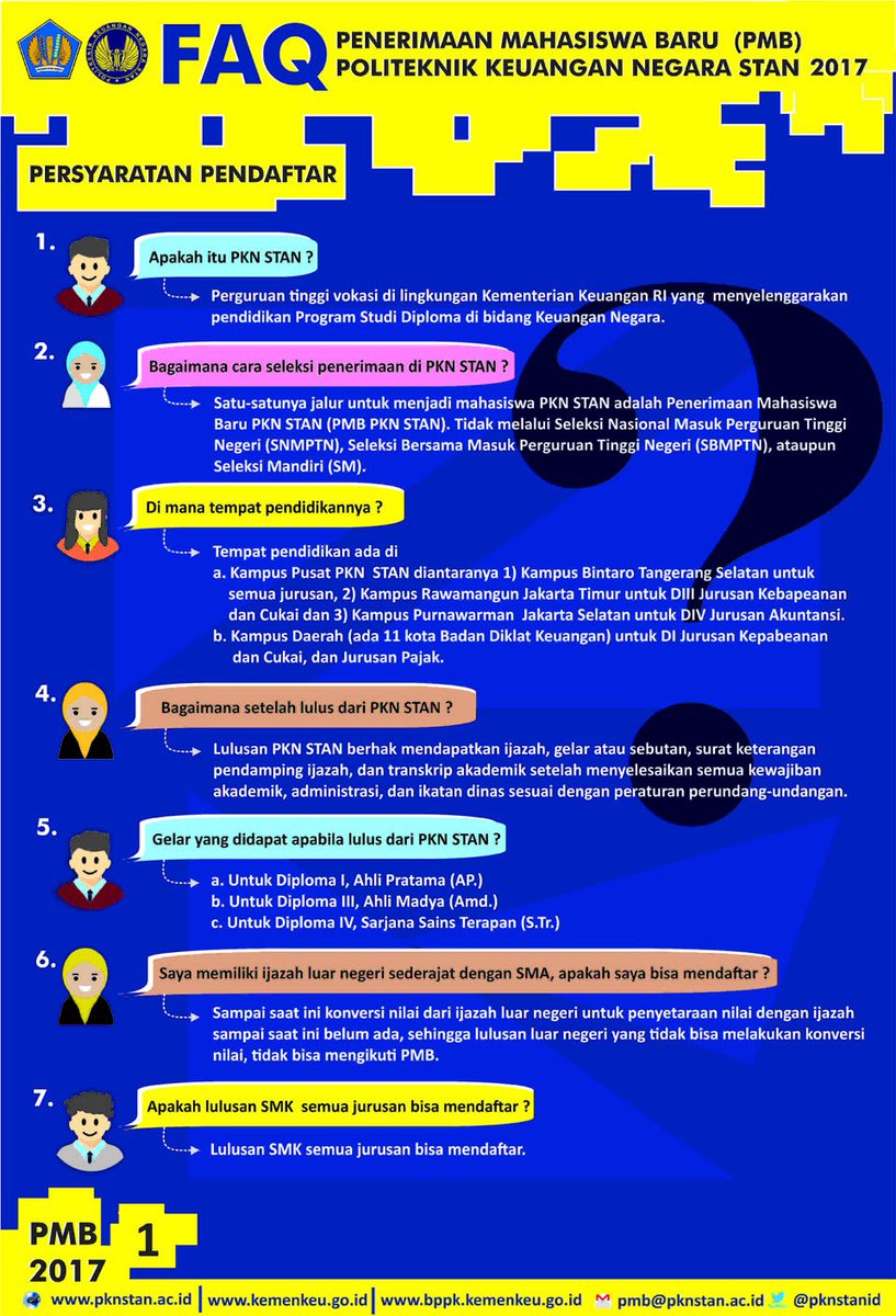 pknstanid's tweet image. Teman-teman bisa membaca contoh pertanyaan, beserta jawaban mengenai PMB PKN STAN di sini ya :) #FAQ1 #PMBPKNSTAN2017
