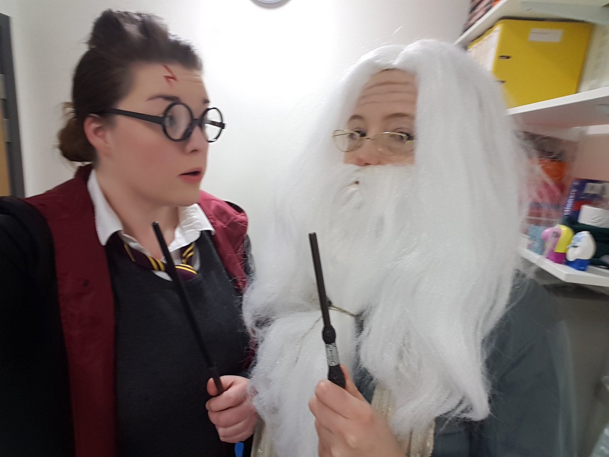 LiteracyAcs's tweet photo. It's #WorldBookDay20 here at Alperton! @WorldBookDayUK We've got Harry, Dumbledore and Snape to name but a few! https://t.co/3B7cstizip