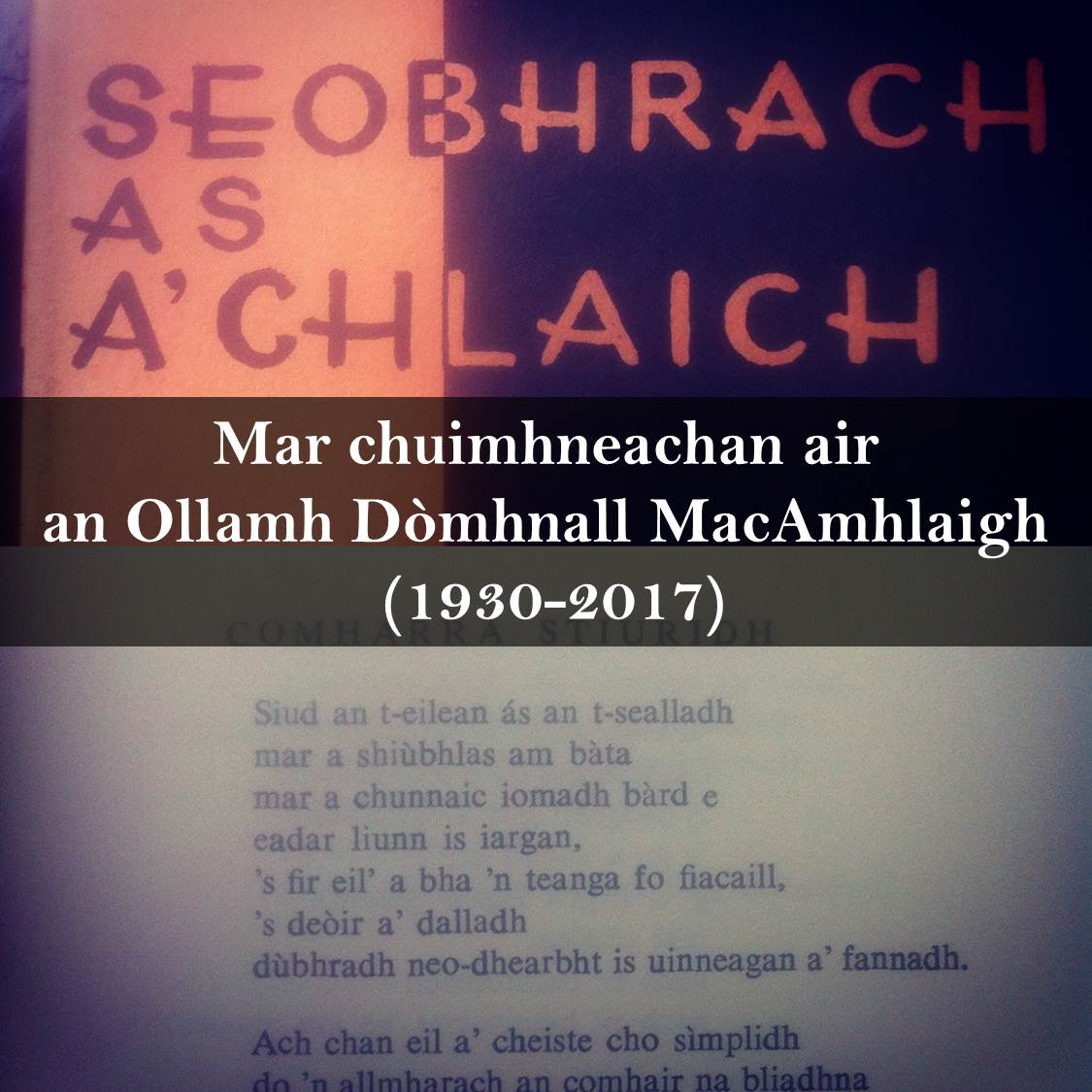 CelticGaelic's tweet image. Tha sinn air leth duilich an naidheachd a chluinntinn mun Ollamh MacAmhlaigh a bha os cionn @CelticGaelic 1991-96 sgeulnagaidhlig.ac.uk/20th-c-departm…