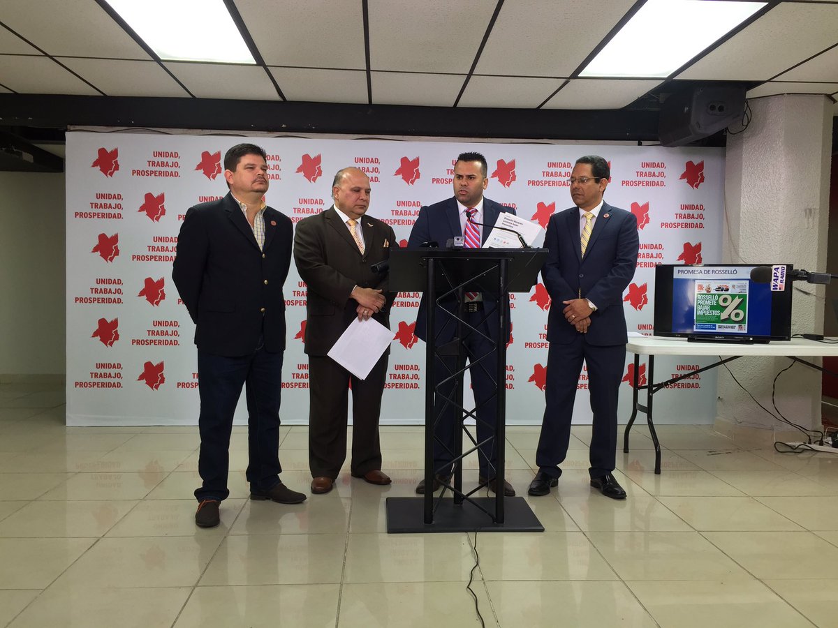 Delegación PPD en la Cámara  $1,409 millones en impuestos contenidos en el plan fiscal de Adm <a href="/ricardorossello/">Ricardo Rosselló</a>. <a href="/TelenoticiasPR/">Telenoticias</a>