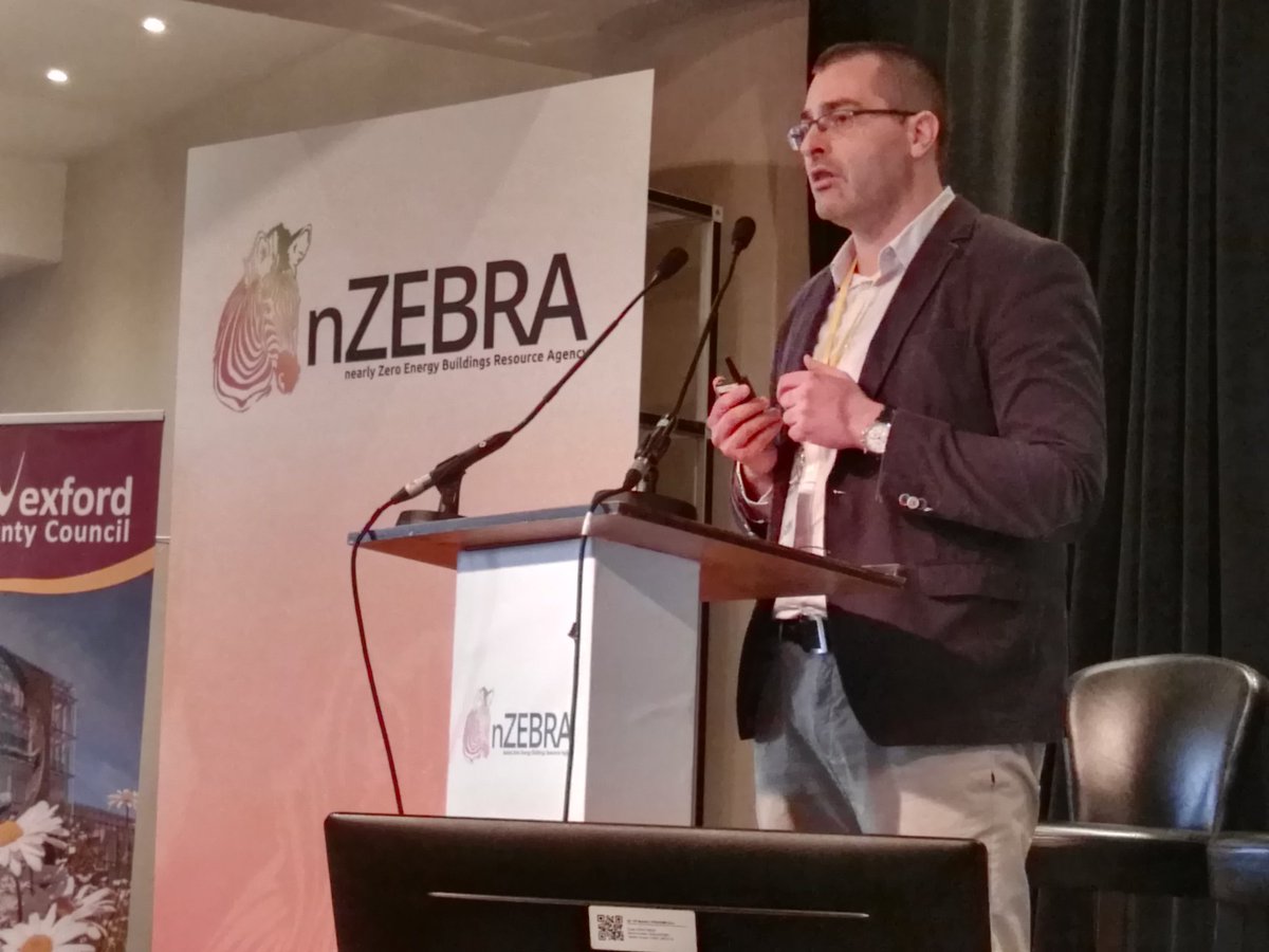 info_nzebra's tweet photo. First up after lunch is Dragomir Tzanev, from Bulgaria talking about Training Construction Workers to deliver nZEB #nZEBRAconference https://t.co/f7Y7MntpzK
