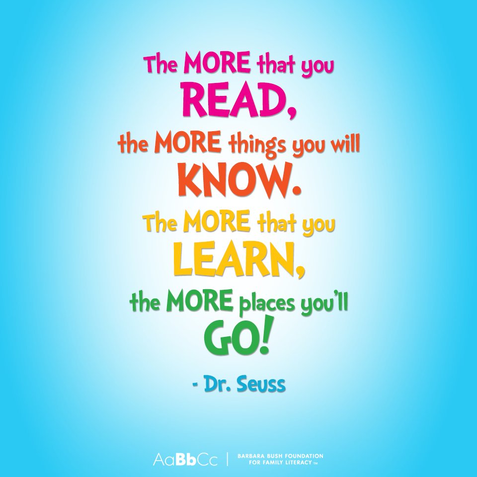 BarbaraBushFdn's tweet photo. Happy Birthday #DrSeuss &amp; Happy #ReadAcrossAmerica Day! Celebrate with our schools and libraries across the country by reading today! https://t.co/nceymLDhzD